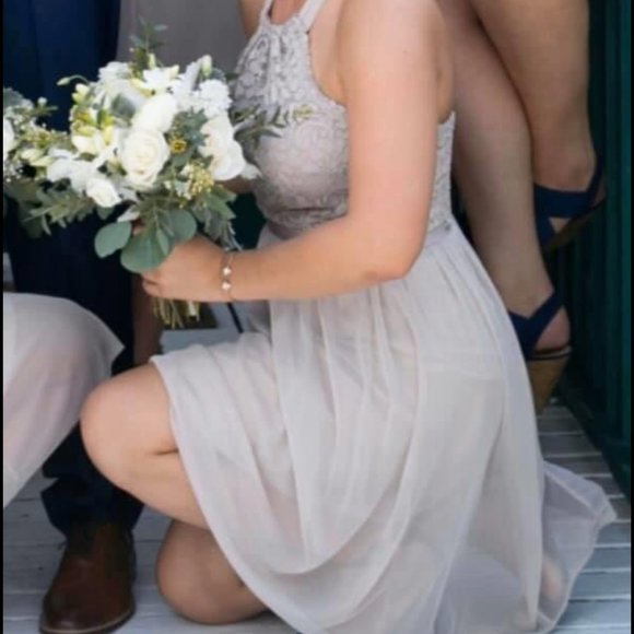 Bridesmaid Dress in Biscotti Davids Bridal - Picture 2 of 5